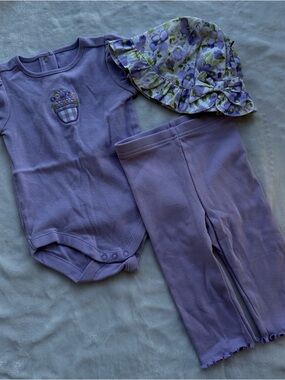 Gymboree Lilac Baby Bodysuit with Snap Closure